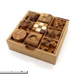 BSIRI 9 Unique Puzzles a Set Handcrafted Mini Brain Teasers Interlocking Wooden Puzzle Sets  B01N6SZ7ZS